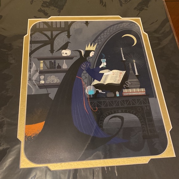 Disney Snow White evil queen spell scene art print madams wonder ground deluxe - Picture 2 of 4